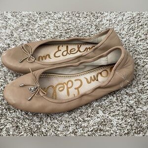 Sam Edleman Felicia Ballet Flats - Nude Beige - Womens Size 9.5
